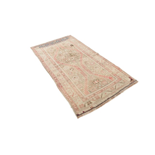 Traditional Washed Out Vintage Caucasian Rug For Sale - Image 3 of 7