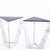 Mid 20th Century Pair of Triangular Modernist Side Tables For Sale - Image 4 of 5