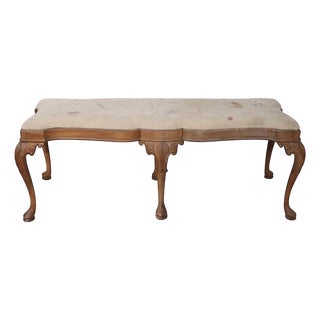 1970s Stylish Chippendale Revival Bench For Sale