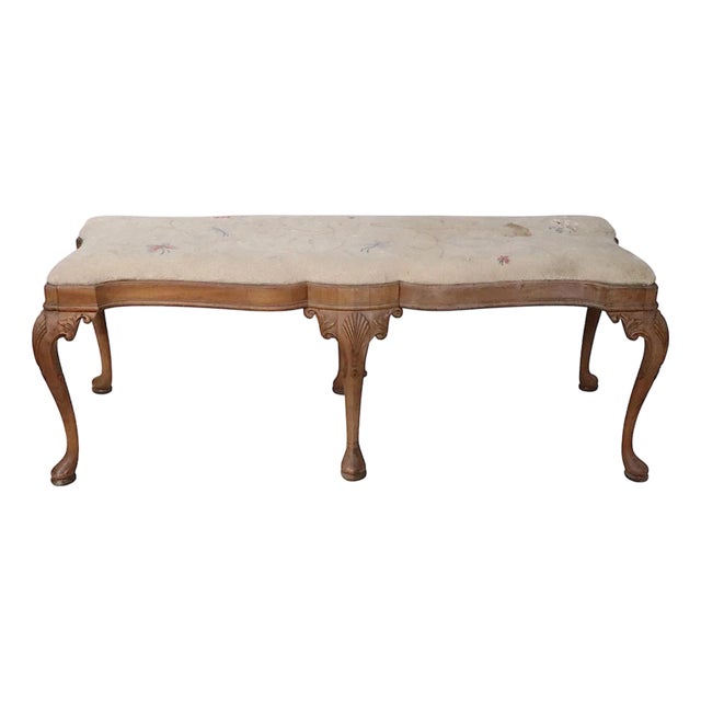 1970s Stylish Chippendale Revival Bench For Sale