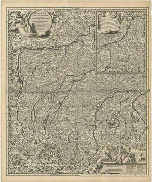 Antique Map of Upper Bavaria, 1690