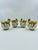 Art Deco Mid 20th Century by Sadek Swan Gilded Footed Cups & Saucers - Service for 4 For Sale - Image 3 of 12