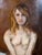 Large Mid-Century Modern Surrealist Naked Female Figure Oil Painting on Canvas – 27x50 For Sale - Image 9 of 9