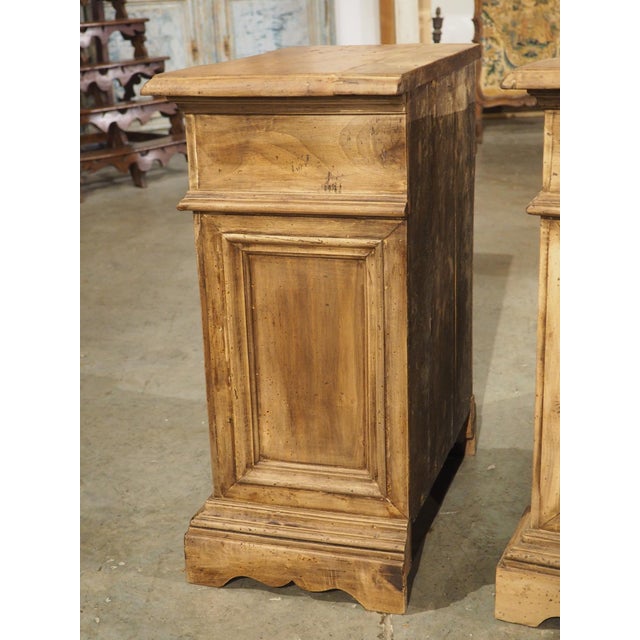 Pair of 19th Century Tuscan Walnut Nightstands For Sale - Image 12 of 18