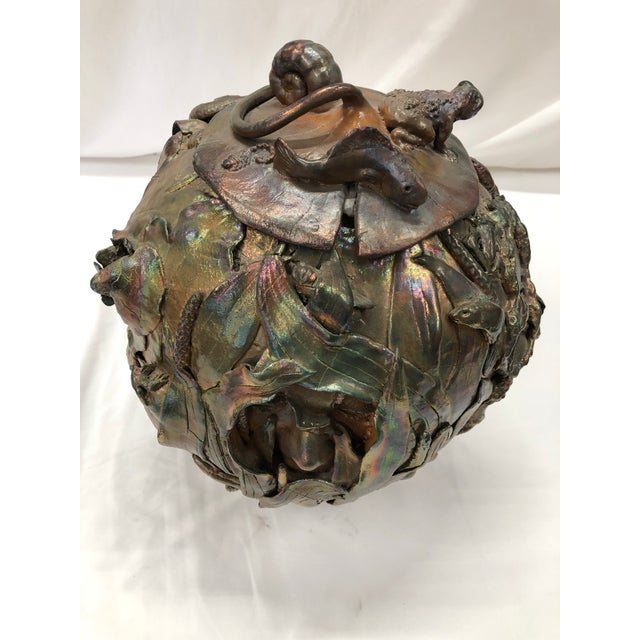 Folk Art 1980s Anthropology Roku Vessel by Doris Miller For Sale - Image 3 of 11