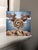 Moose Tracks by Beth Sistrunk | Oil and Acrylic on Panel Moose head with a lollipop swirl. For Sale - Image 4 of 4
