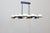 Black Vintage 12-Light Opal Glass and Metal Pendant Lamp from Stilnovo, 1958 For Sale - Image 8 of 18