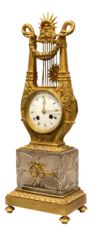 Charles X Cut Glass and Ormolu Mantle Clock