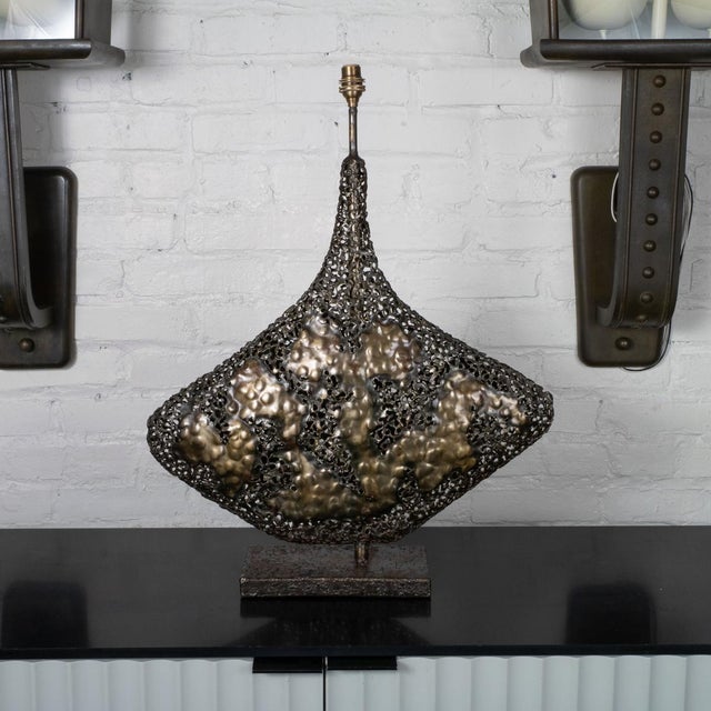 Rare Brutalist Table Lamp by Fantoni For Sale In New York - Image 6 of 12