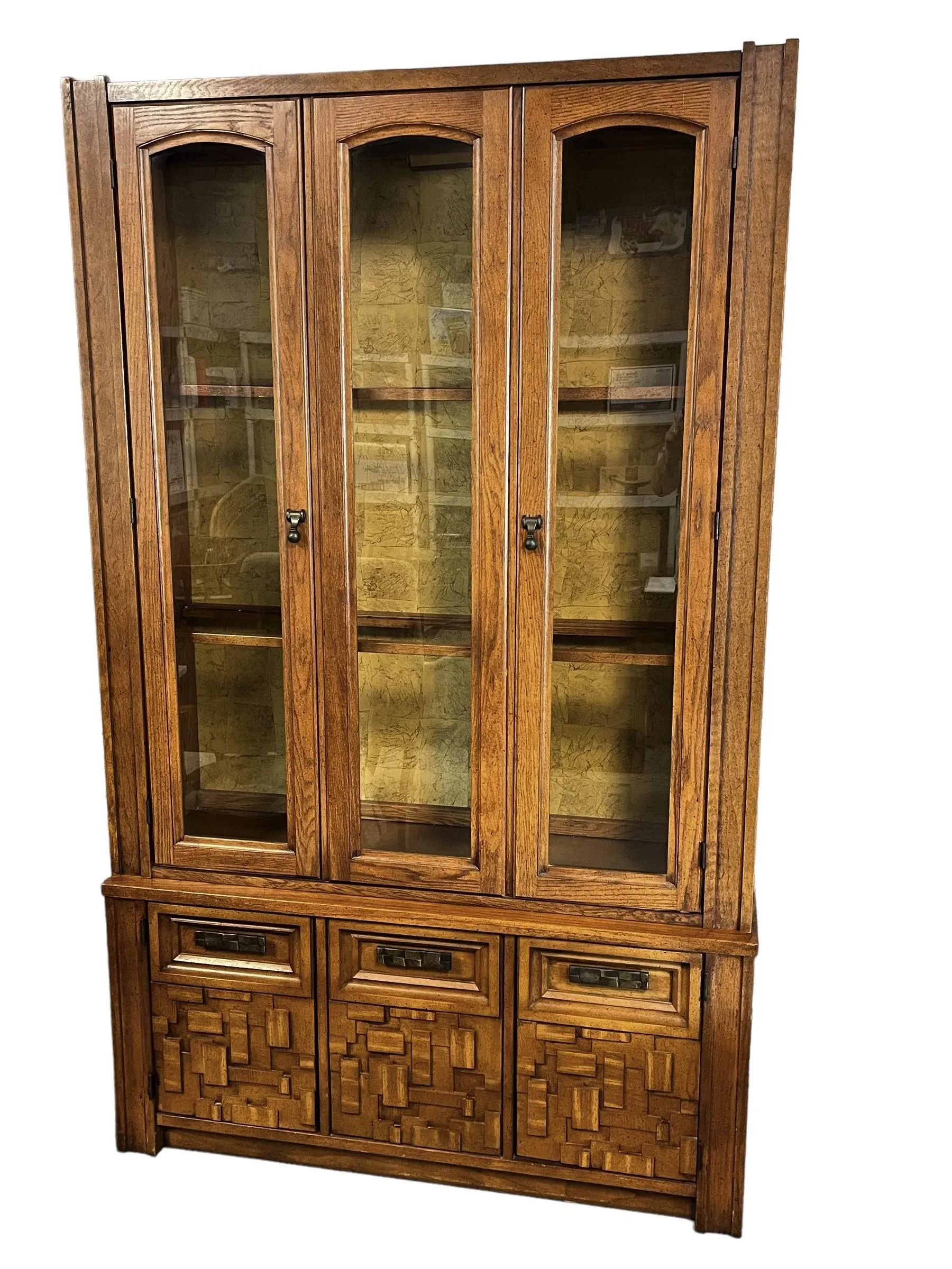 Broyhill? Premier Mid 20th Century Oak Brutalist Style China