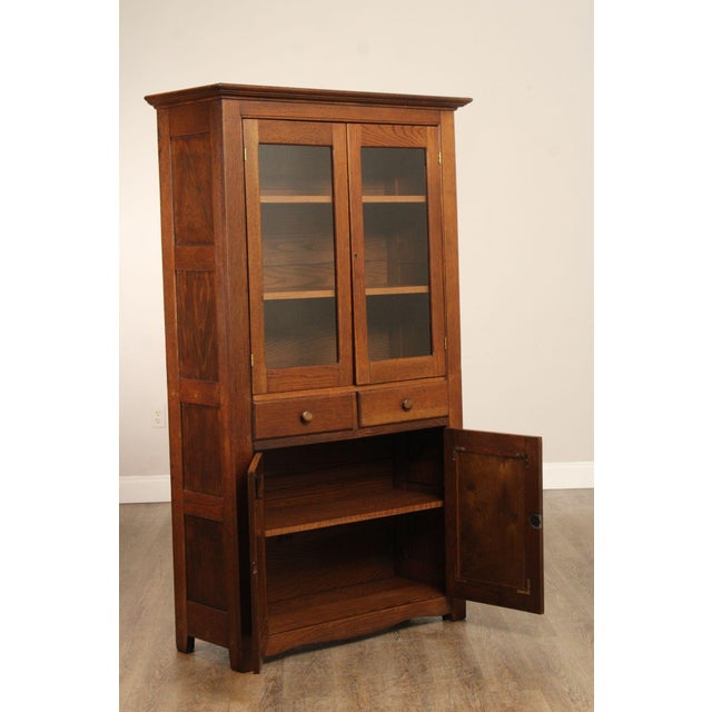 Vintage Oak Kitchen Flatwall Cabinet For Sale - Image 11 of 12