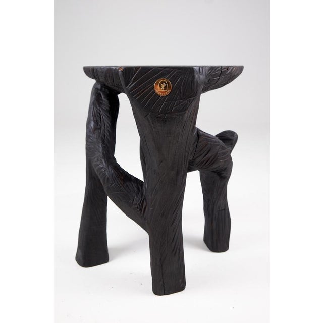 Satyrs Wood Sculptural Side Table by Logniture For Sale - Image 14 of 17