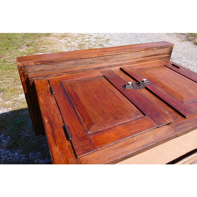 Antique Early Pennsylvania Primitive Cherry Dry Sink Hand Crafted 1840s For Sale - Image 11 of 13