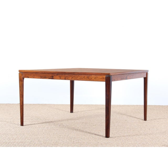 Scandinavian square teak coffee table. Very beautiful veining. Excellent original condition. Some superficial scratches...