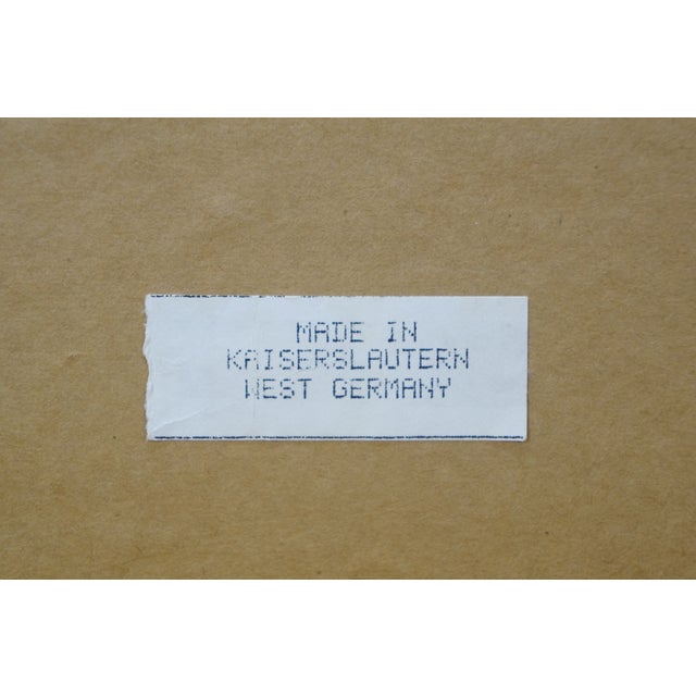 White Mid 20th Century West German Kaiserslautern Embroidered Lace Floral Butterfly Needlework Art For Sale - Image 8 of 9