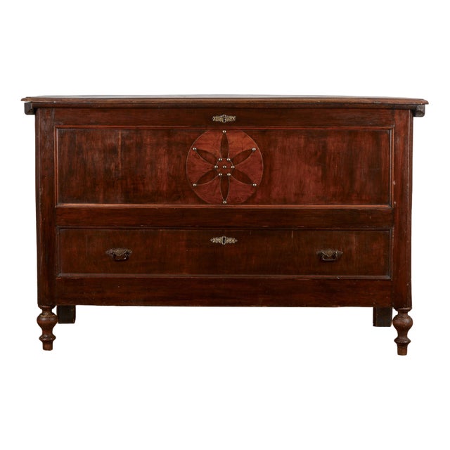 Cassacomo Chest Inlaid and Veneered with Various Woods, Italy, 19th Century For Sale