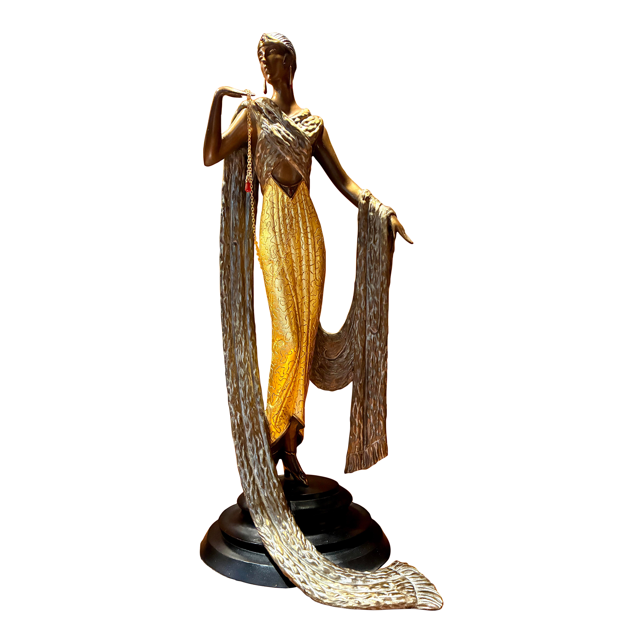 1980s Erté “Je L'aime” Limited Edition Bronze Sculpture, Signed