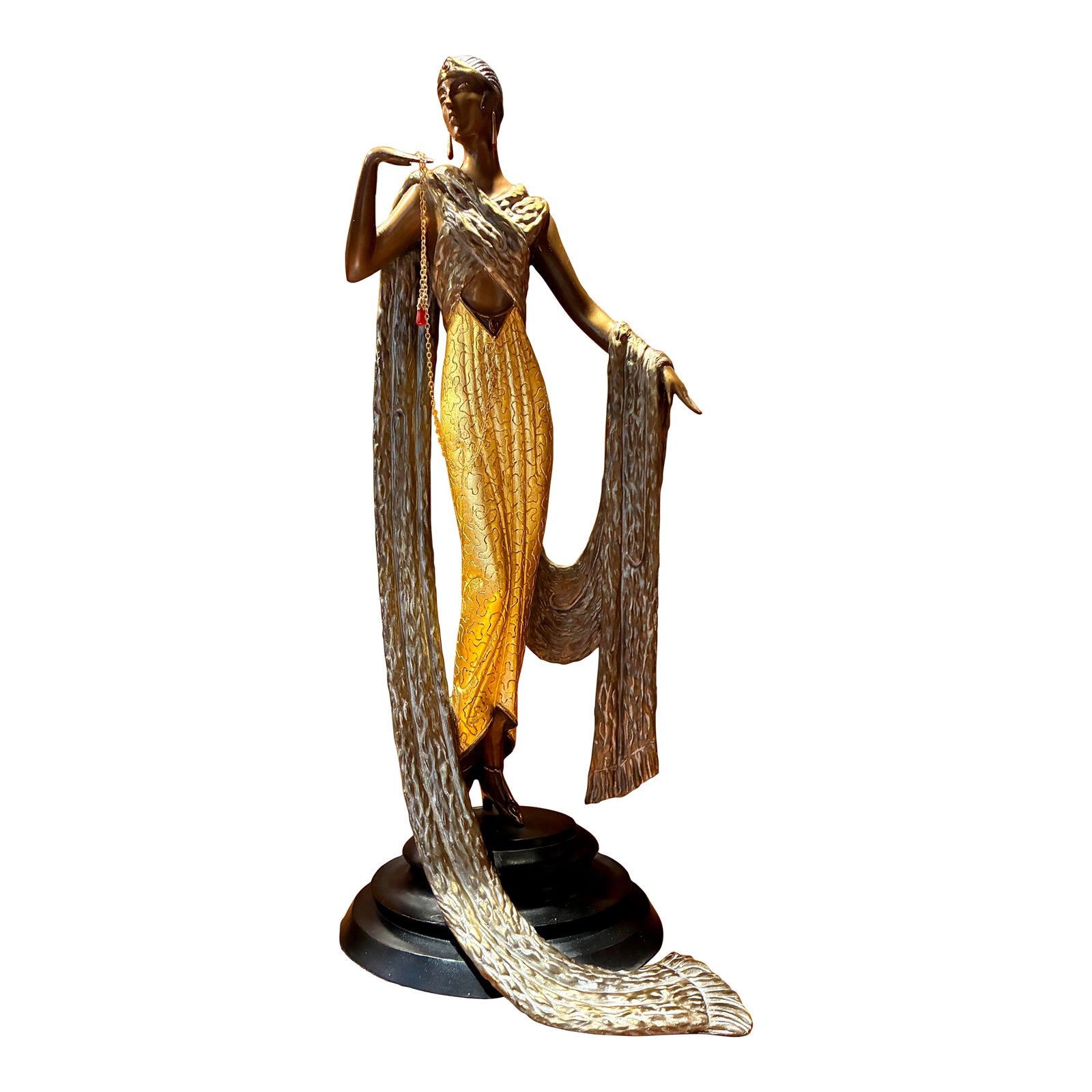 1980s Erté “Je L'aime” Limited Edition Bronze Sculpture, Signed