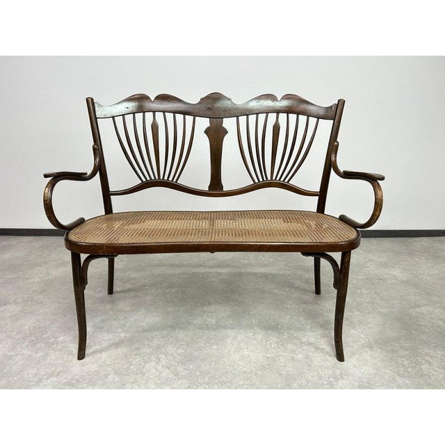 Art Nouveau Seating Group from Fischel Austria, 1920s, Set of 5 For Sale - Image 3 of 18