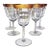 Vintage Gilt Rim Wine Stems- Set of 5 For Sale