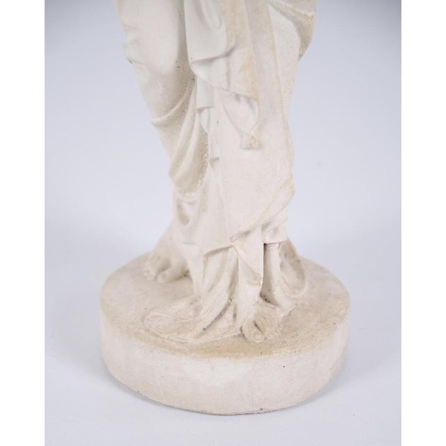 Ceramic Sculpture of Partially Undressed Female Figure in Biscuit Porcelain, 1920s For Sale - Image 7 of 9