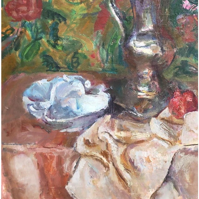 1980s Roses Still Life Painting by Vitaly Reunov For Sale - Image 4 of 6