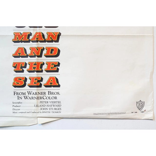 Paper 1958 American Movie Poster, the Old Man and the Sea For Sale - Image 7 of 9