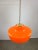 Mid-Century Modern Italian Orange Glass and Brass Pendant Lamp For Sale - Image 13 of 15
