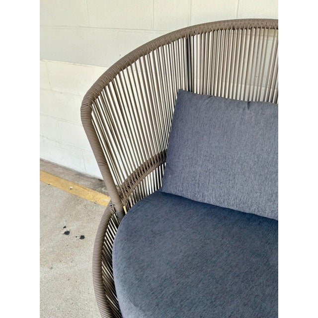 Outdoor Modern Taupe and Gray Azzurro Sofa and Chair Set of 2 For Sale - Image 10 of 10