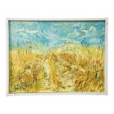 Oil Painting by Alexander Michael - Cornfield 1976 For Sale