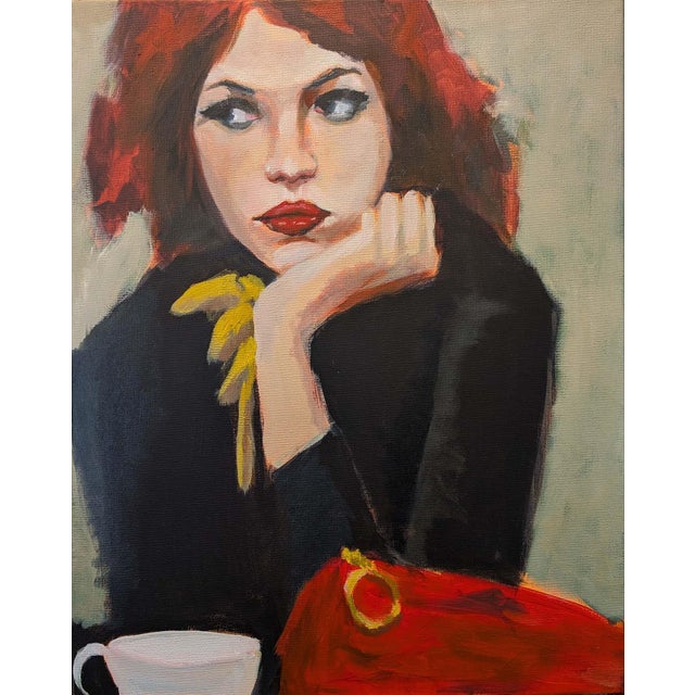'Coffee Break' Figurative Art Oil on Canvas by Paul Scaturro For Sale