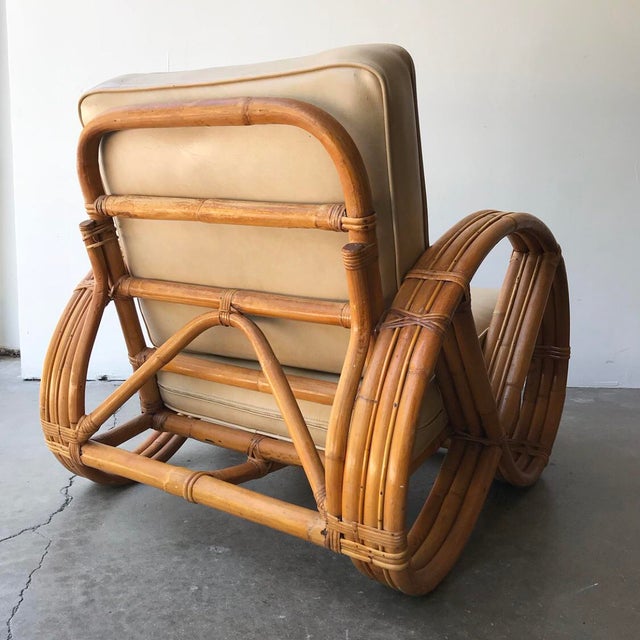 Vintage CalifAsia 3Band Pretzel Rattan Chair Chairish