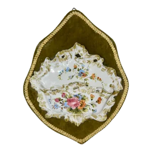 MCM Italian Faience Majolica Wall Decor Hand Painted Pocket Planter Vase