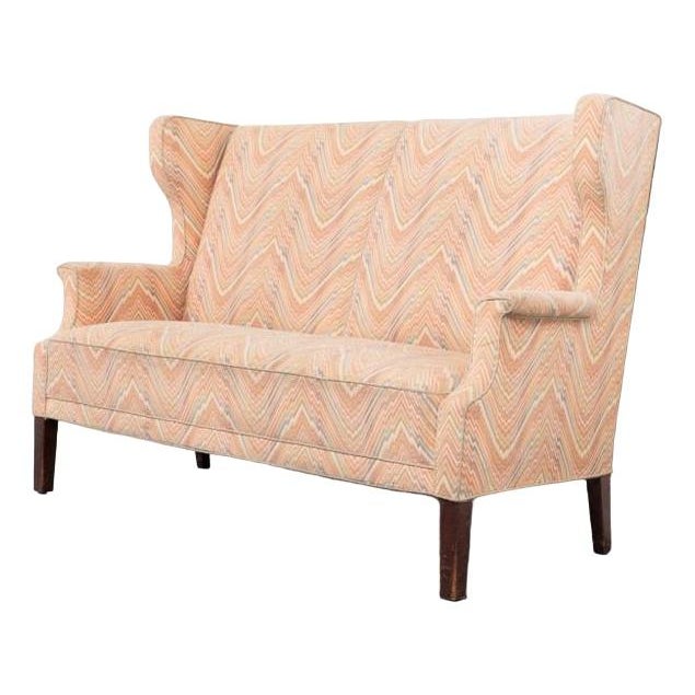 Beige Modern Danish Wing Sofa, 1960s For Sale - Image 8 of 8