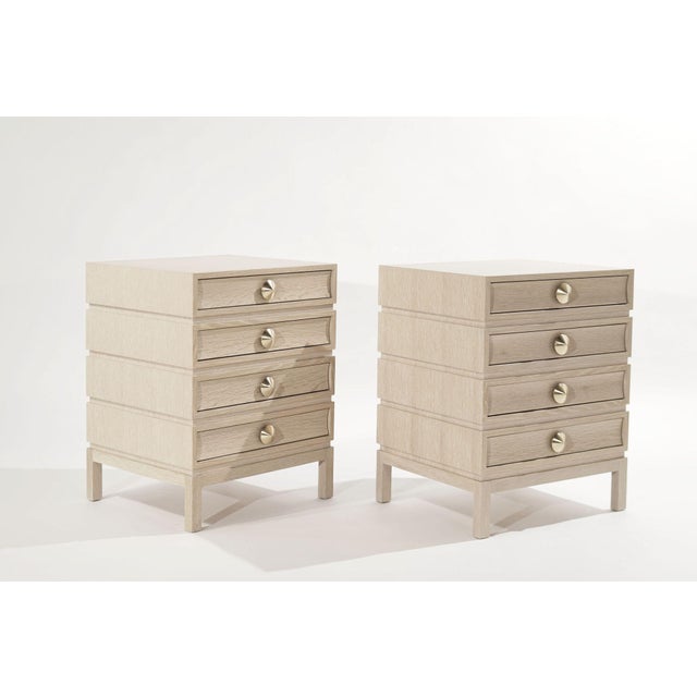 Stacked Bedside Tables in Limed Oak - a Pair For Sale - Image 4 of 16