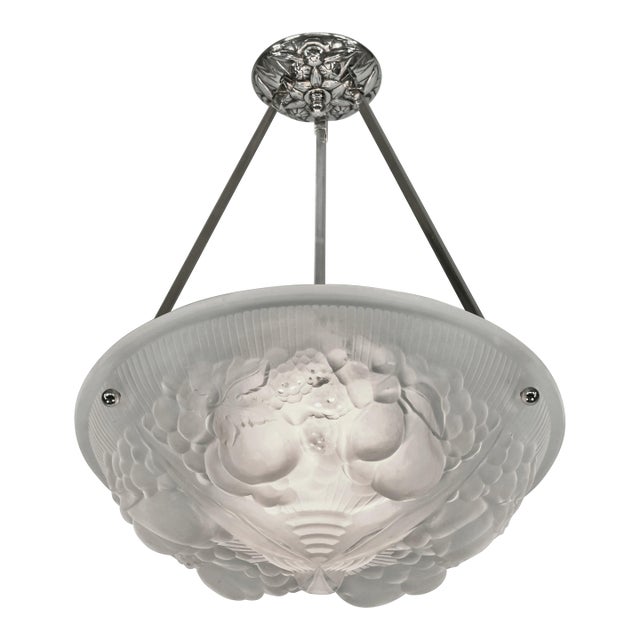 Muller Freres French Art Deco Pendant Light 1930s For Sale