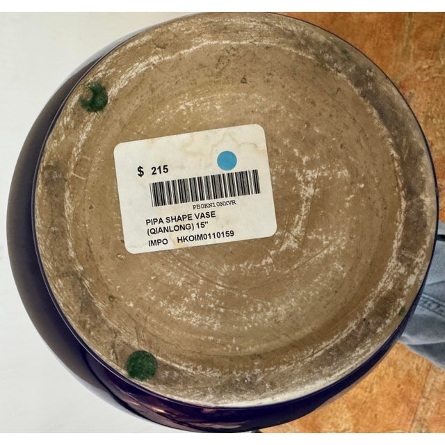 Martino Interiors Pipa Form Glazed Ceramic Vase For Sale - Image 12 of 12