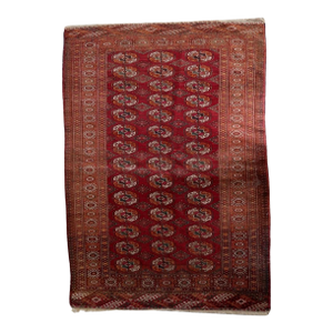 1930s, Authentic Antique Turkmen Tekke Rug 4.4' X 6'