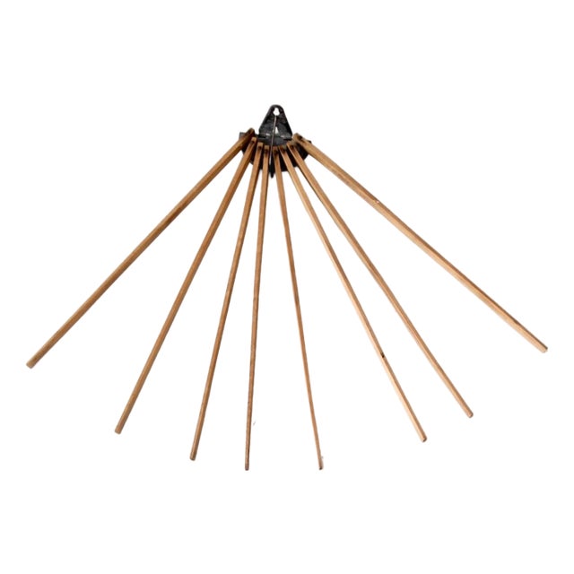 Antique Folding Wooden Wall Drying Rack For Sale