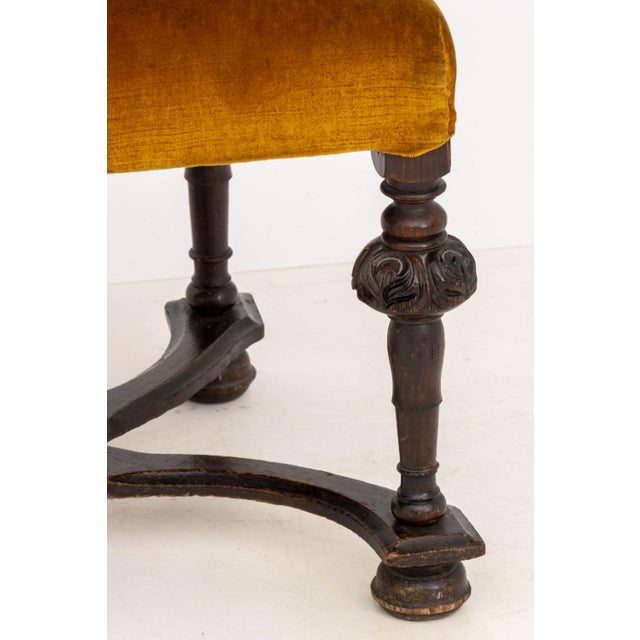 Early 20th Century Pair of Jacobean Style Carved Mahogany Side Chairs For Sale - Image 5 of 7