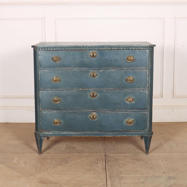 Swedish Painted Oak Commode For Sale - Image 9 of 9