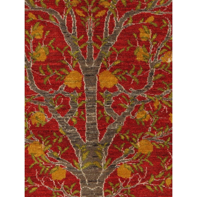 1980s Hand-Knotted Persian Gabbeh Rug With Tree of Life Design 5'0" X 7'2" For Sale - Image 4 of 6