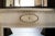 Antique, mid-19th century, Federal style painted wood mantel of impressive scale having paired, reeded column jambs....