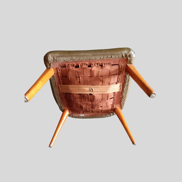 Belgian Club Armchairs from the Former National Bank of Belgium, Antwerp, 1950s, Set of 4 For Sale - Image 9 of 10