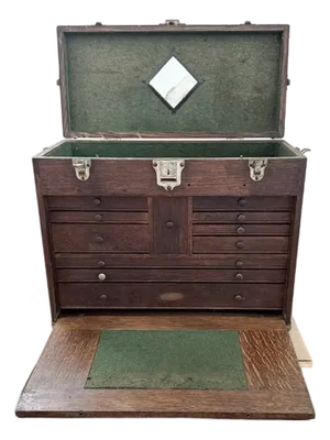 Vintage Oak Tool Box by H. Gerstner & Sons