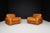 Mid-Century Modern Leather Lounge Chairs attributed to Arrigo Arrigoni for Busnelli, Italy, 1970s, Set of 2 For Sale - Image 10 of 12