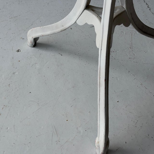 1930s 1930s Vitrolite Cast Iron Tri Leg Bistro Table For Sale - Image 5 of 6