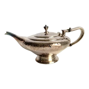 Vintage Art Deco Derby Silver Plate Co Hammered Teapot