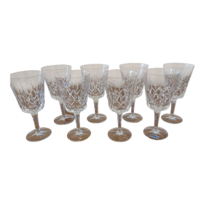 1980s Gorham King Edward Crystal Water Goblets - Set of 8 - West German Production
