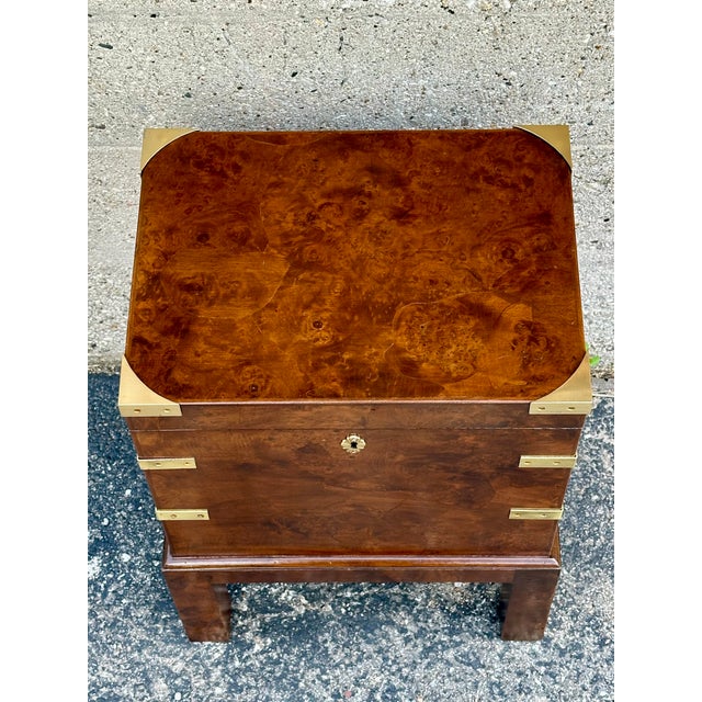 Italian Burl Wood Document Box on Stand, Circa 1950 For Sale In Greenville, SC - Image 6 of 11
